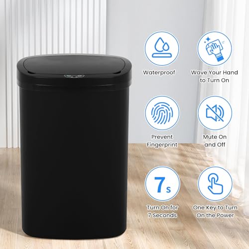 Caneca de basura de cocina 50 L con tapa automática miniatura 2
