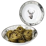 Photo Gallery mambocat alois - set di 2 piatti da portata Ø 25,5 cm, 1,3 l, in porcellana bianca con decorazione a cervo e effetto legno, per patate, gnocchi, verdure, dessert, zuppe e così via. Photo Gallery mambocat alois - set di 2 piatti da portata Ø 25,5 cm, 1,3 l, in porcellana bianca con decorazione a cervo e effetto legno, per patate, gnocchi, verdure, dessert, zuppe e così via.