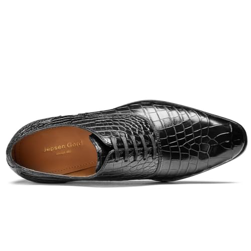 Men's Dress Shoes Genuine Italy Alligator Crocodile Leather Shoes Handmade Luxury Oxford Shoes with Leather Outsole for Formal Events, Business, Wedding4