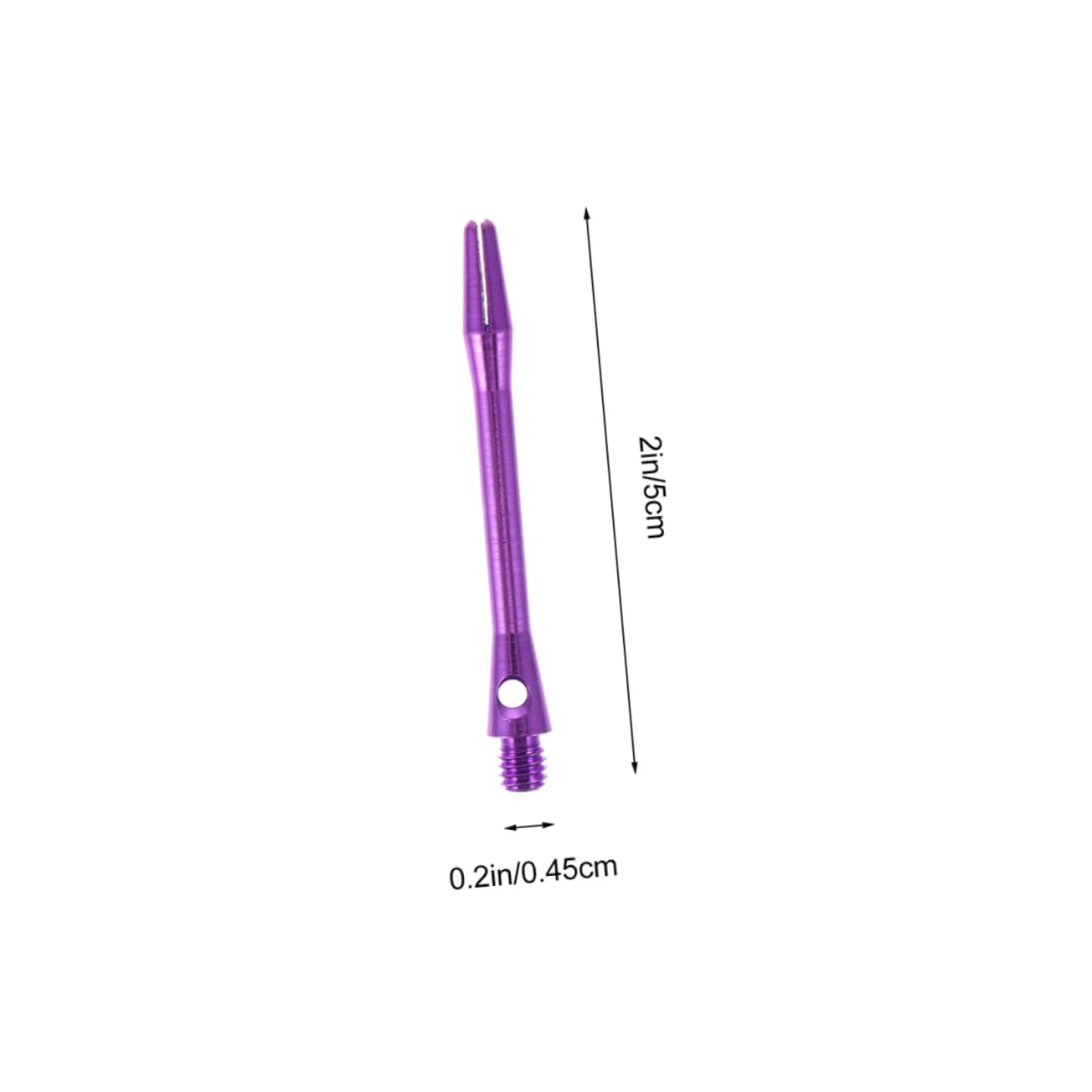Yardwe Set of 12 Shafts Aluminum Alloy Shafts Thread Rods Accessories for Competitors 45mm Purple