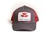J&D Productions, Inc. Massey Ferguson Tractor Hat, Gray with Red Mesh Back