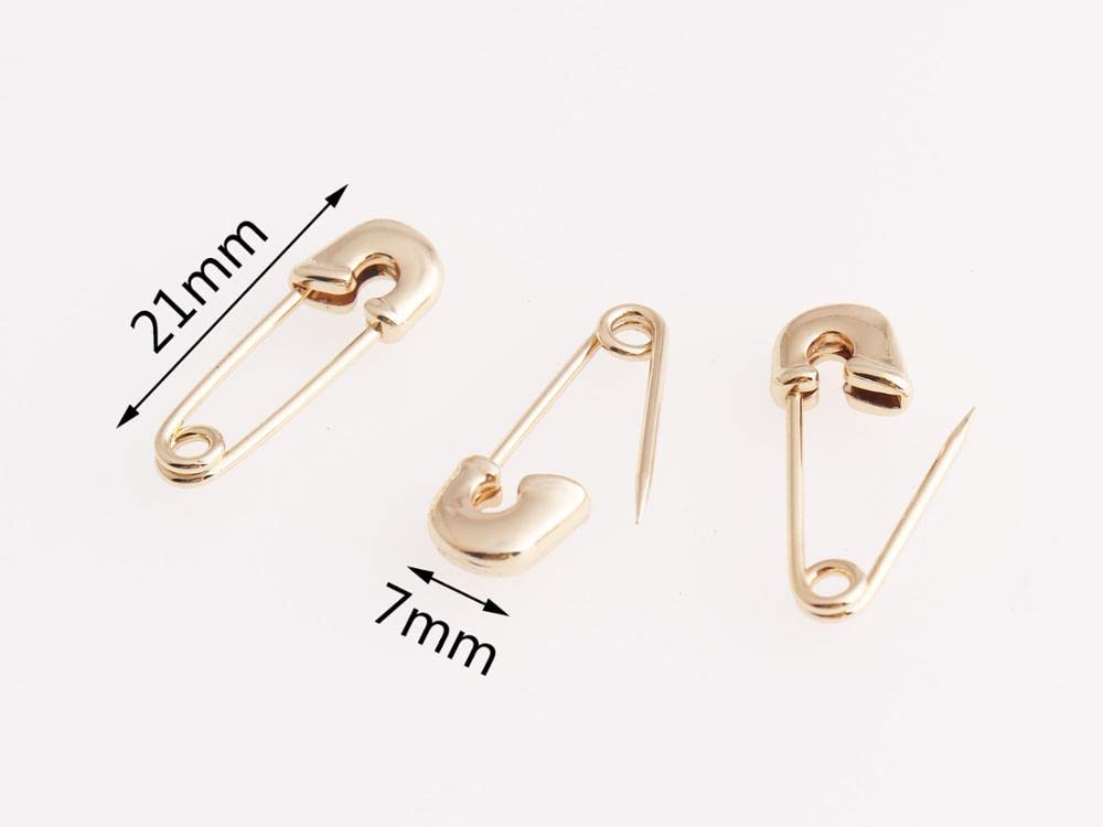 Sicherheitsnadeln, 20/50 Stück 21 mm hellgoldene Sicherheitsnadeln, Mini-Kupfer-Schalnadeln, Broschennadeln, Strick-Kreuznadeln for Nähen