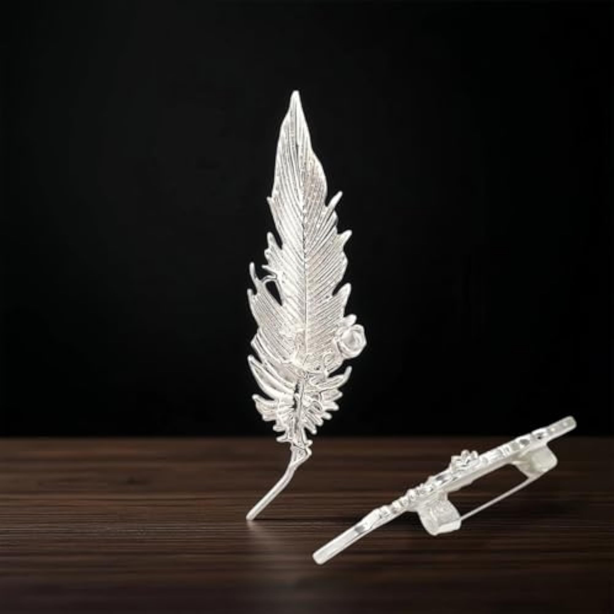 Classic Feather Brooch for Men, Elegant Design