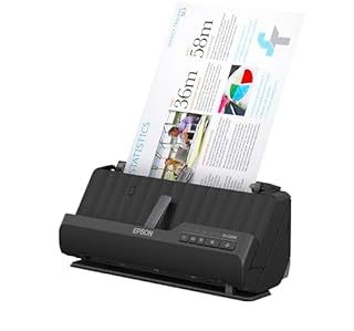 Epson Workforce ES-C320W - Wireless Compact Desktop Document Scanner - 2-Sided Scanning Auto Doc Feeder - Can Scan Paper and Cards - Black