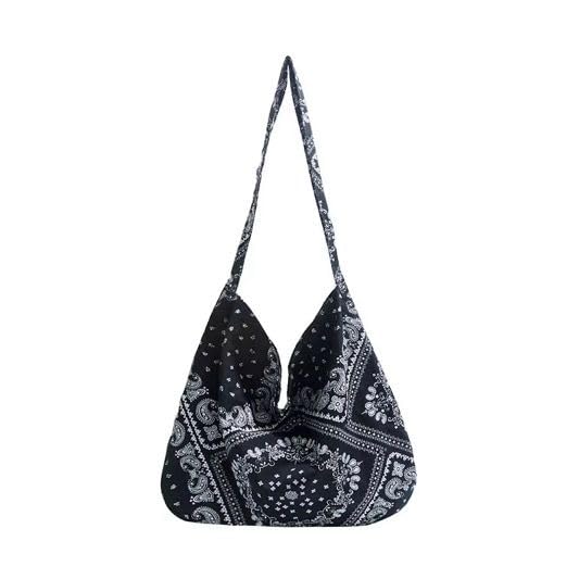 Retro Paisley Printed Canvas Bag | Holiday Crossbody Sling Bag For Women | Single Compartment Cross-Body Bags | Stylish & Aesthetic Design-image-35