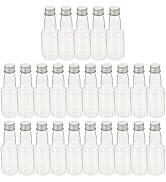 Kichvoe Water Bottles 50pcs Mini Liquor Bottles Plastic Empty Spirit Bottle with Cap Airtight Sho...