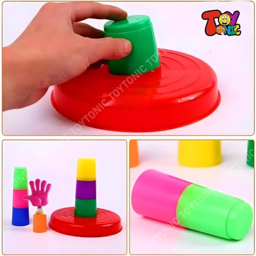 Image of TOYTONIC 2 in 1 Ring Toss Game for Kids - Fun Indoor Outdoor Toy for Boys & Girls Age 2-5 | Educational Toy for 3+ Year Old | Colour Recognition, Brain Development, Birthday Gift