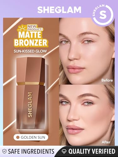 SHEGLAM Sun Sculpt Cool Toned Liquid Contour Stick Long Lasting Cream Matte Bronzer Makeup - Golden Sun