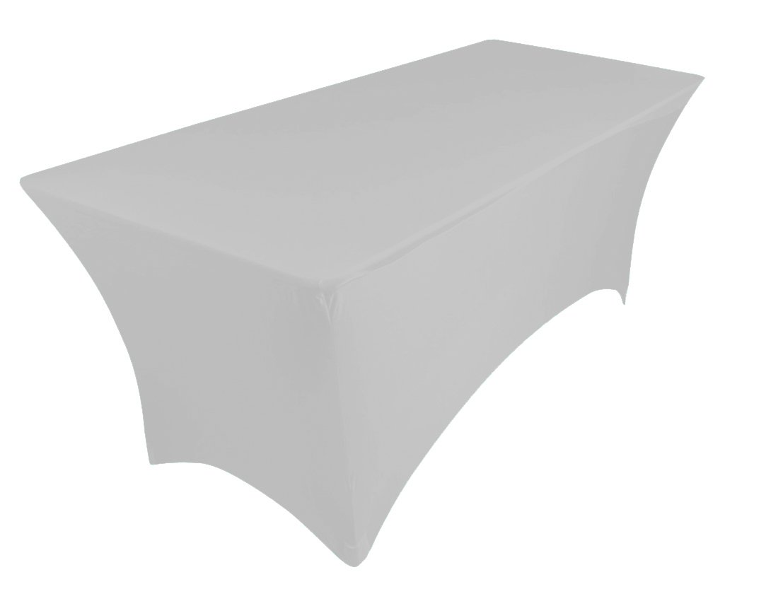 Pod Linen Grey Spandex Stretch Cover Tablecloth For 6Ft Foot Table 183X75x75cm ( Light)