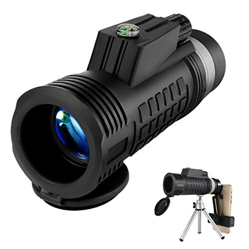 Allnice Monocular Telescope 40x60 Portable Monocular with Phone Holder and Tripod Waterproof Monocular