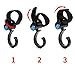 Funbliss Stroller Hooks - 4 Pack of Baby Multi Purpose Hooks for Hang Purse，Diaper，Bags Grocery，Purse - Great Accessory for Mommy Black