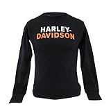 harley dealer deutschland Unsere Shirts aus 2022. HARLEY-DAVIDSON Damen Langarm-Shirt Name Dealer Longsleeve Pullover Sweatshirt für Frauen Biker Motorrad Sweater Pulli, XL