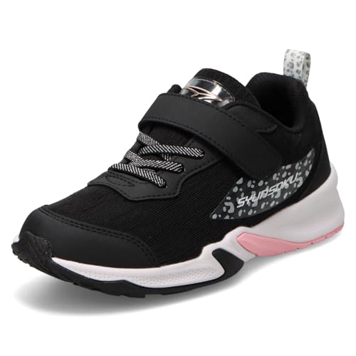 [シュンソク] スニーカー キッズ 女の子 子供靴 軽量 16~25cm 2.5E LEJ 8370 ブラック 21.5 cmのサムネイル
