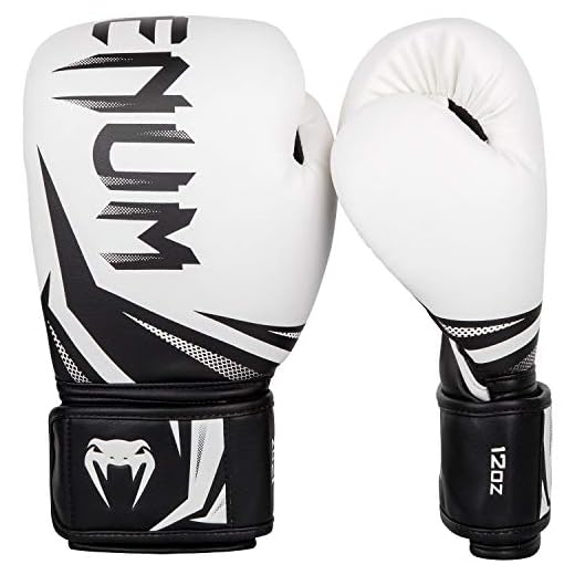 Venum Unisex Challenger 3.0 Boxhandschuhe, Weiß / Schwarz, 14 Oz EU