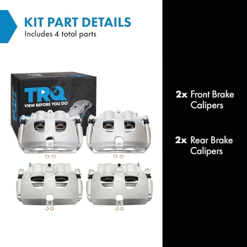 Image of TRQ Brake Caliper Set Compatible with 2009-2010 Dodge Ram 2500, 3500 2012 Ram 1500 2011-2018 2500 3500