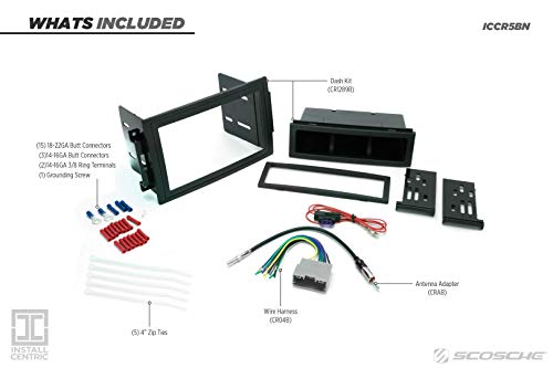 Scosche Install Centric Iccr5Bn Complete Basic Installation Solution For Installing An Aftermarket Stereo Compatible With Select 2004-09 Chrysler, Dodge & Jeep Vehicles With Navigation #TOP1