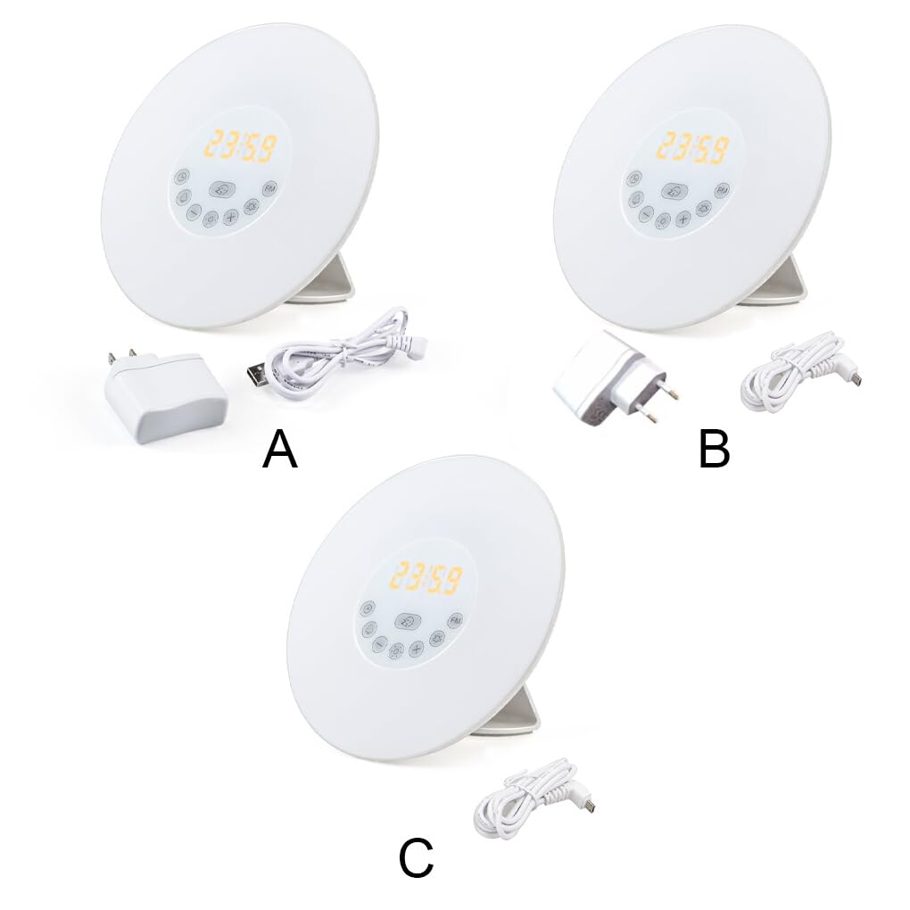 Programa de sueño Saludable y Despertador con Reloj Despertador Sunrise Hay Tres Niveles de Brillo Ajustables para la visualización de la Hora