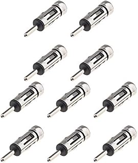 DIN Male Plug to ISO Female Car Aerial Converter Connector Vehicle Auto Radio FM Antenna Universal Adapter Pack of 10
