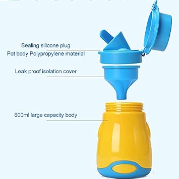 Pssopp Baby Boy Emergency Urinal Toilet Portable Children Urinal Toilet Potty Bottle Pot Cup Toddler Pee Training Cup for Boys Travel Camping Car