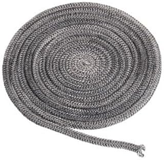 #US 1/4"x 118" Wood Stove ket Graphite Fiberglass Round Seal Rope Black
