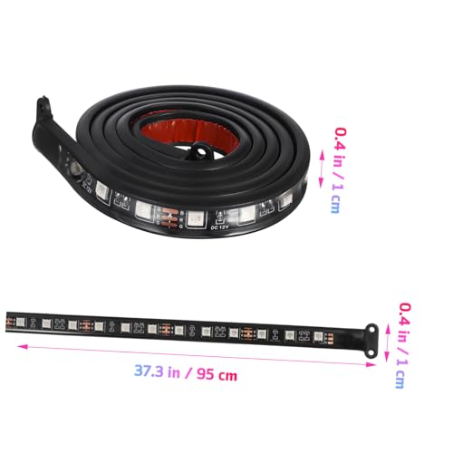Kit de iluminación de bajos LED para automóviles PRETYZOOM con luces exteriores multicolores 2