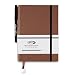 eBerry Wireless Lined Leather Notebook/Personal Journal/Memo/Daily Appointment/Conference Book/Business Organizer/LIFE&SUCCESS PLANNER,240 Beige Pages,6’’x8’’,Pen Included,Darkbrown(58-25)