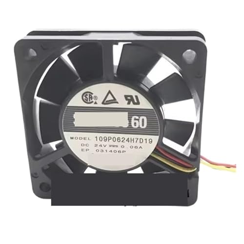 Ventilateur 109P0624H7D19 24V 60x60x15mm 3 fils pour refroidissement de boîtier électrique