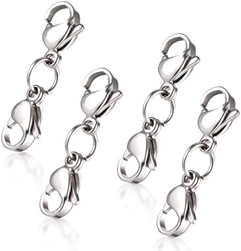 10 Pcs Double Lobster Clasp Set - Silver Necklace Extender & Bracelet Clasp For Jewelry Making