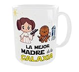 Regalo Madre | Taza Mamá 325 ml de Cerámica | Taza Madre Original | Regalos para Madres y Mamá Primeriza | Apta Microondas y Lavavajillas | Día de la Madre | Compra Solidaria (Mamá Leia)