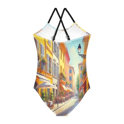 Street Romantic Flower Girls Swimsuit Bathing Suit Summer Beach One Piece Swimsuits Swimwear2