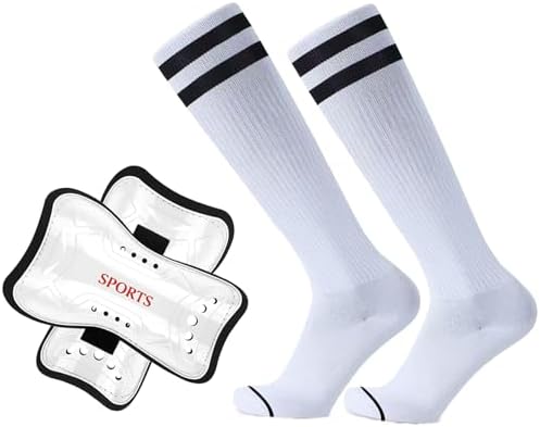 Soccer Shin Guards and Socks for Kids Youth Lightweight Protective Defender Gear for 4-18 Years Old Toddler Children Boys Girls Soccer Equipment