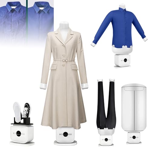 guoyjmm Planchadora de Camisas Automática Táctil Mejorada, Planchadora Inflable, Plancha y Secadora de Maniquíes, 1400 W, Elimina Arrugas, Tiempo y Temperatura Ajustables C