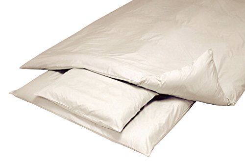 横浜寝具工場 防ダニ 東洋紡アルファイン生地 日本製 掛け布団カバー キング 230×210cm アイボリー