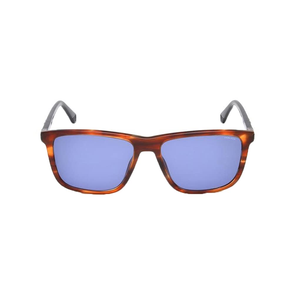 police Eyewear | Blue Lens Square Sunglass | Full Rim | Shiny Brown Demi Frame With 100% U.V. Protection | Men Sunglasses | Medium Size | Sple05K579N3Sg-picture-13
