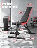 Rockvale Adjustable Weight Bench Foldable, 300KG Bench Press, Adjustable Foldable Flat/Incline/Decline Bench Press for Home Gym (Power Red) - Image 7