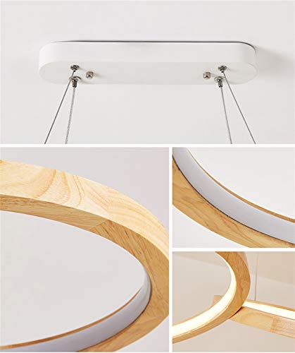 Lustres à LED suspension circulaire solide réglable pour salle à manger - 6