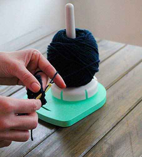 Image of Yarn Dispenser by Yarn Valet - Non-Slip Base with Built-in Holder for Markers, Pattern and 4 inch Gauge Ruler