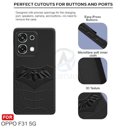 Image of AESTMO Back Cover for Oppo F31 / F33 5G | Stylish | Soft Silicone | Shockproof | Camera Lens Protection Back Cover for Oppo F31 / F33 5G (Black)