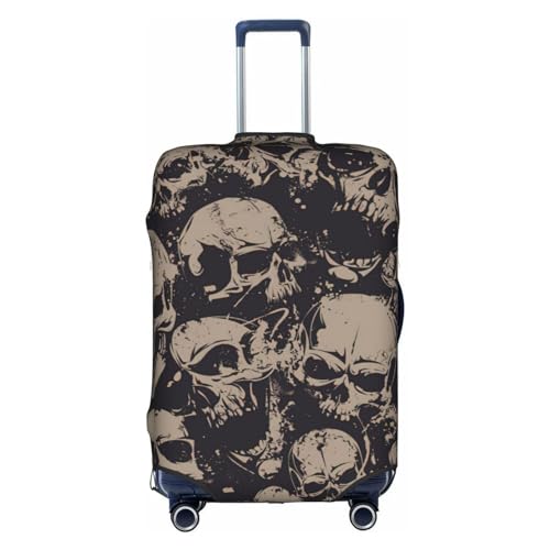 Housse de bagage pliable tête de mort XL blanche idéale pour globe-trotteurs