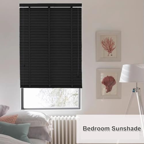 Persianas venecianas de madera negra elegante de alta calidad 3