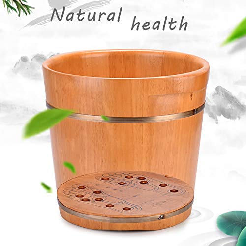 Spa de pies de madera con masaje y soporte curvado 34cm miniatura 2