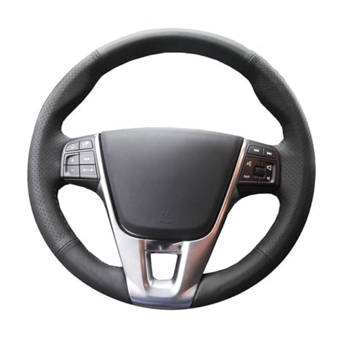 ボルボV40 ステアリング　本革　ウッド　 For Volvo V40 XC60 S60 LV60 Peach Wood Grain Leather Car Steering