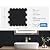 Midcard Seamless Hexagonal Tiles with Peel and Stick Backsplash, PVC Mosaic Tiles for Kitchens and Bathrooms (Pure Black, 8)