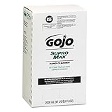 GOJO Industries 7272-04 2000 mL Refill SUPRO MAX Lotion Hand Cleaner, English, 15.34 fl. oz., Plastic, 8.8