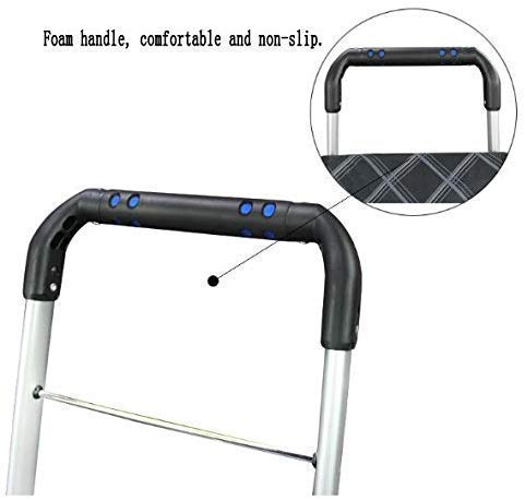 Multifunktionaler Einkaufswagen aus Aluminium, Treppensteiger mit 2 Rädern, zusammenklappbar, mit… – Bild 4