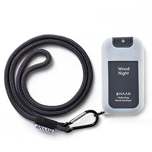 HAAN Hand Cleansing Spray (Han) Dedicated Holder/Lanyard Hanger Pocket Wood Night/Carabiner Neck Cord Included/Portable/Traveling/Commuting to Work or School
