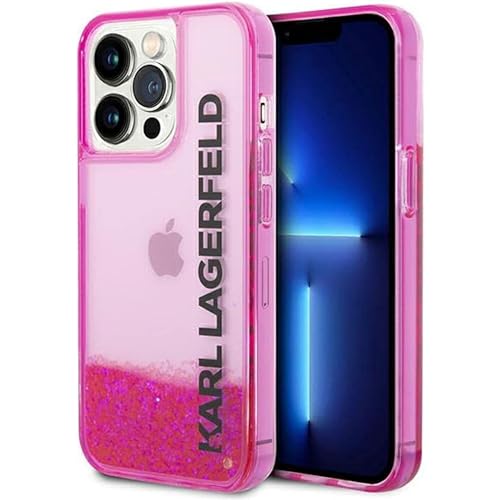 KARL LAGERFELD KLHCP14LLCKVF Coque de Protection Rigide pour iPhone 14 Pro 6,1" Rose/Rose