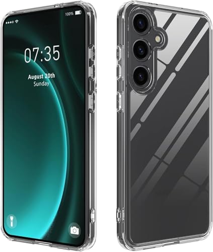 Image of REALCASE Silicone Samsung S25 FE 5G Back Cover Case, Scratch Resistant Protective Crystal Clear Transparent Shock Proof Bumper Back Cover Case for Samsung Galaxy S25 FE 5G