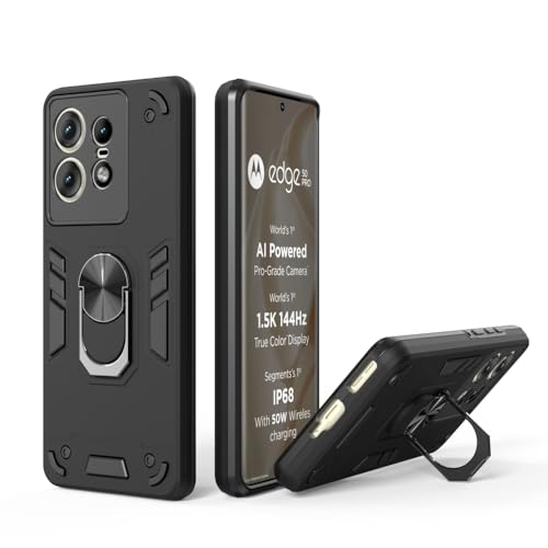 Image of NDCOM for Moto Edge 50 Pro Back Case | Premium Motorola Edge 50 Pro Backcover | Moto Edge 50pro Back Cover | Ring Holder Case