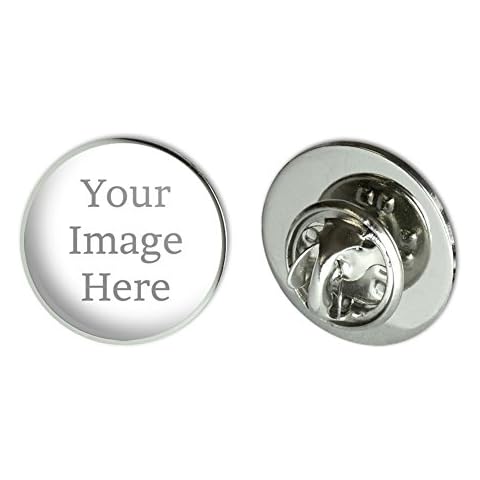 Graphics and More Personalized Small Round Lapel Hat Pin Tie Tack .75"| Customize With Your Own Image Cover